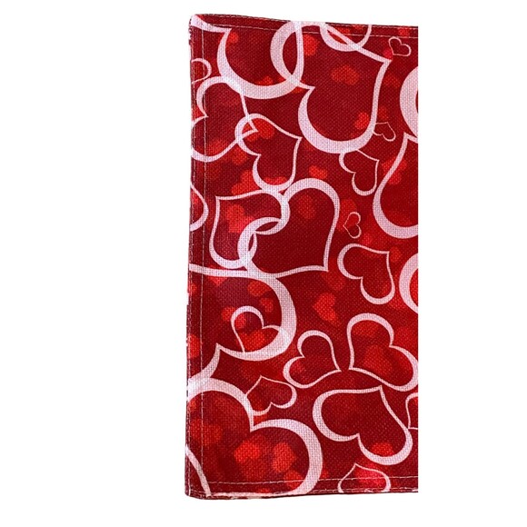 Two Red White Intertwined Hearts Placemats Valentine Day Love 17.5 x 12 Decorati - Picture 4 of 6